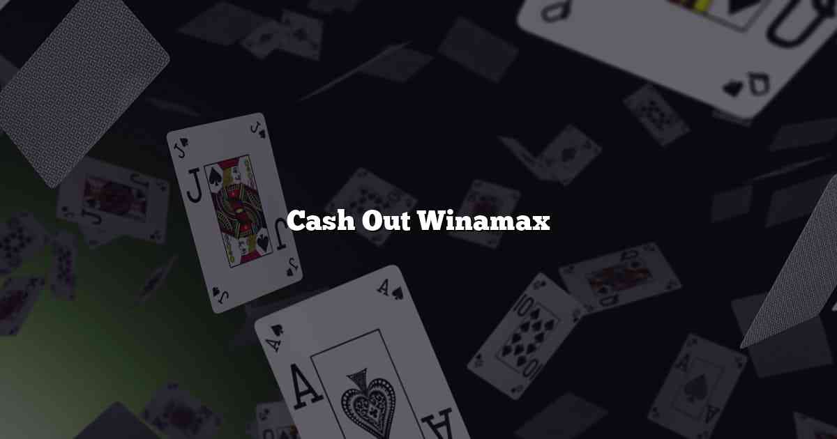 Cash Out Winamax