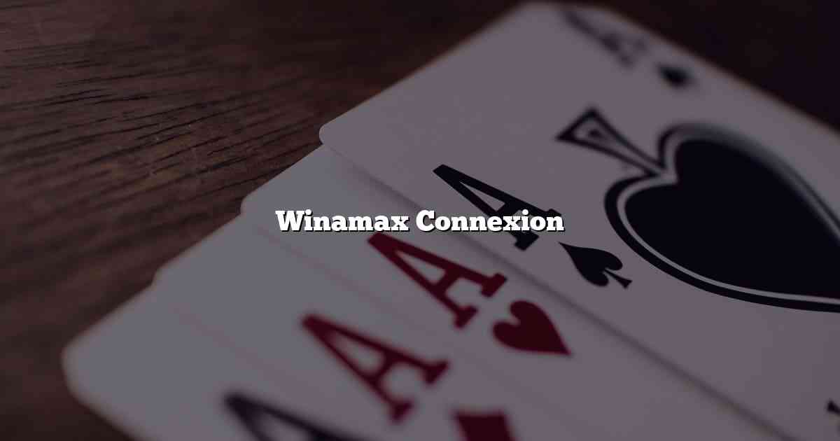 Winamax Connexion