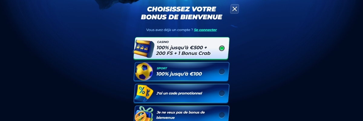 S'inscrire de casino